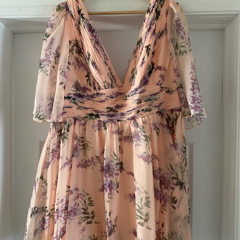 Mac Duggal Floral A-Line Mini Dress - Picture 1 of 5
